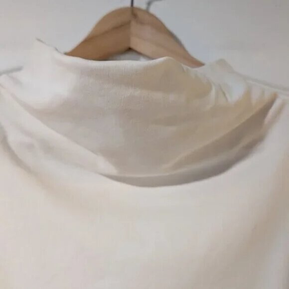 COS | Draped Neck Sweatshirt in White - Picture 5 of 11